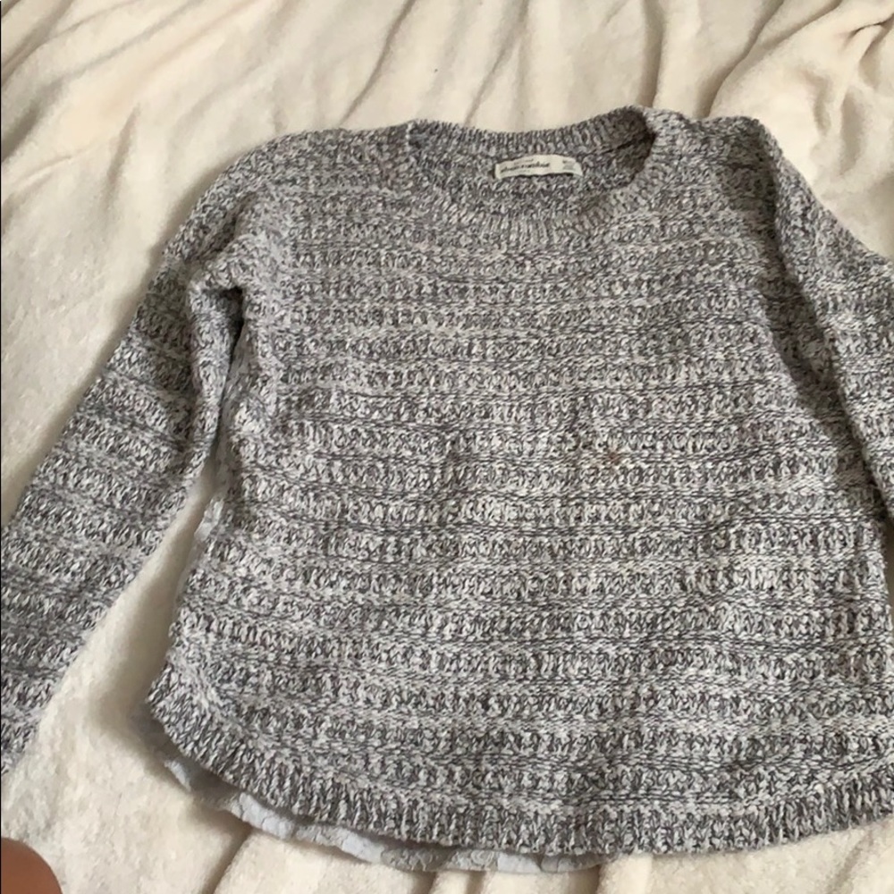 Abercrombie kids Gray sweater w/ lace on the back